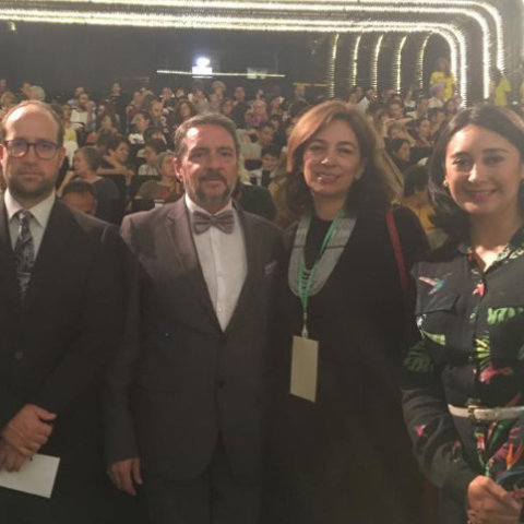 Christian Espinosa, Felipe Vega, María Cristina Carrillo y Natalia Armijos