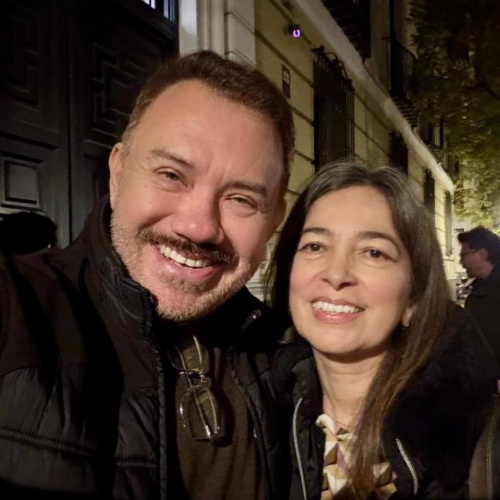 Con el director de foto Ernesto Herrea